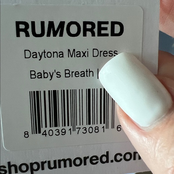 NWT Rumored Daytona Maxi Dress in baby's breath floral blue white XL - Picture 6 of 13